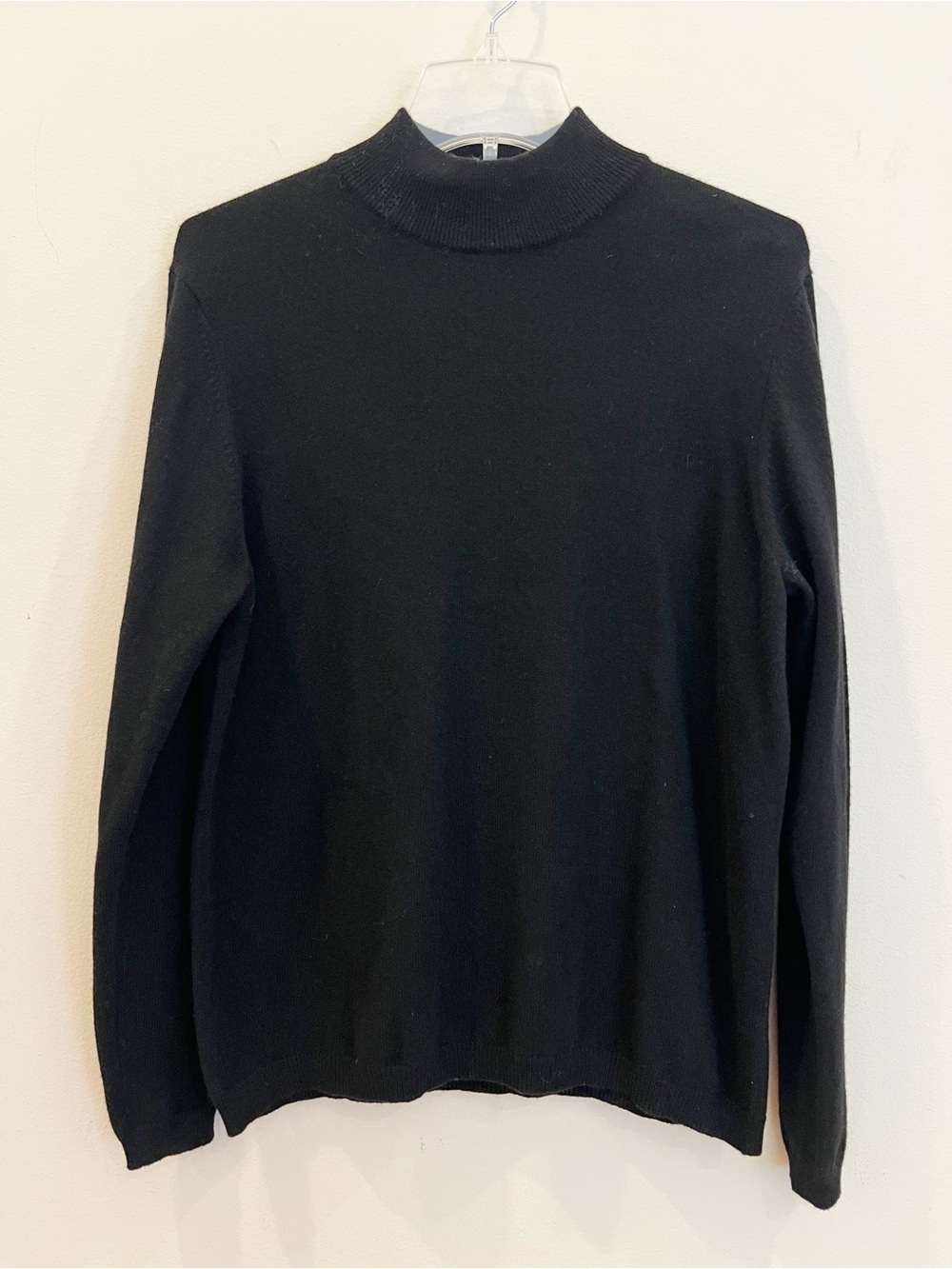 Charter Club Sweater Large Cashmere Mock Neck Pullover Cozy Minimalist Classic